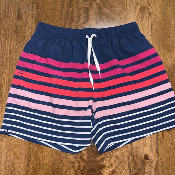 Chubbies Swim Shorts Men’s Large Striped Drawstring Polyester/Elasthanne - Picture 1 of 8
